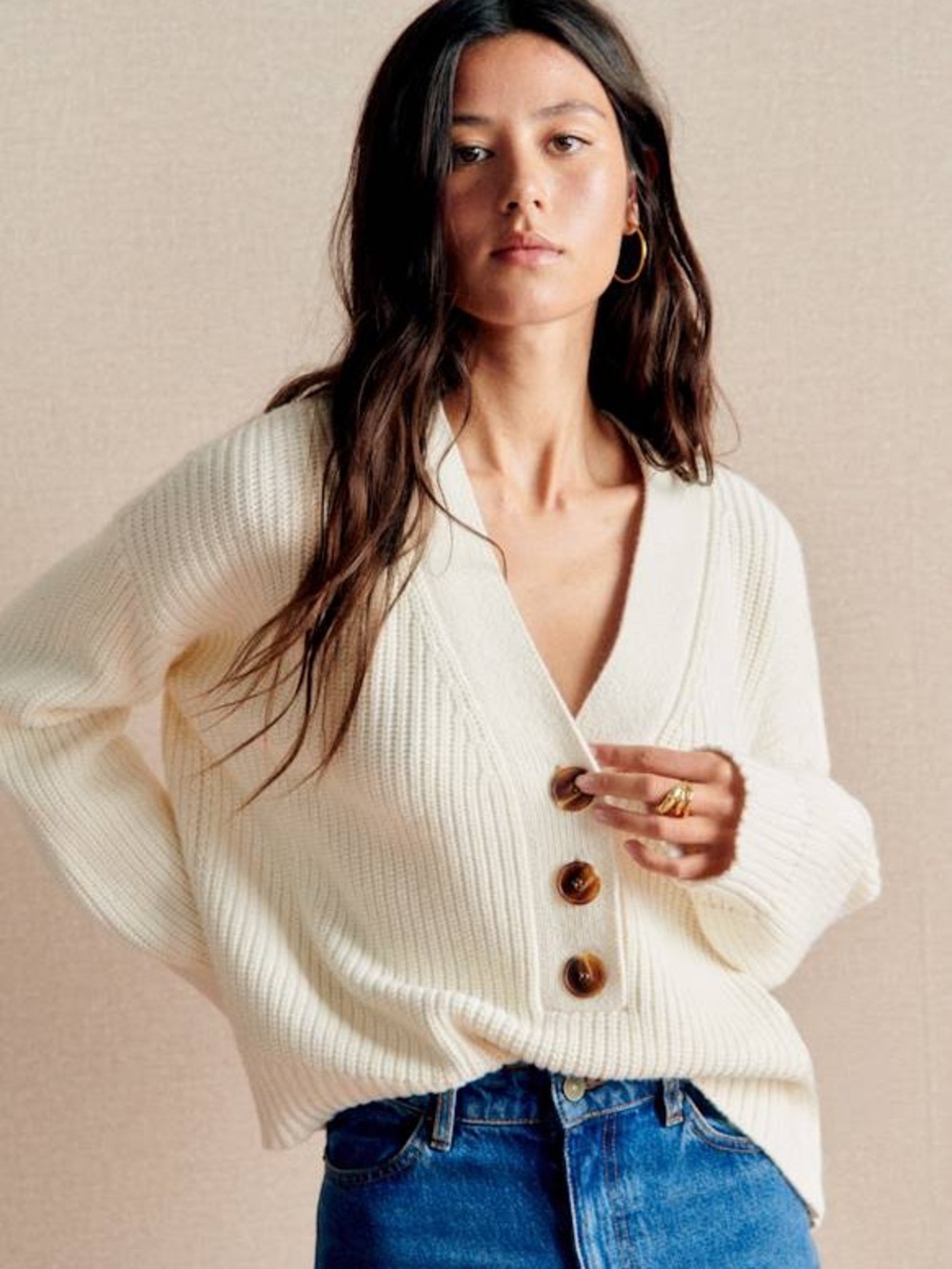 Sezane Sylvain Sweater Ecru